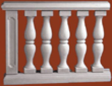 Balustradengeländer 92cm hoch Weissbeton